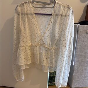 Sunday Best Sheer Gold Speckle Top